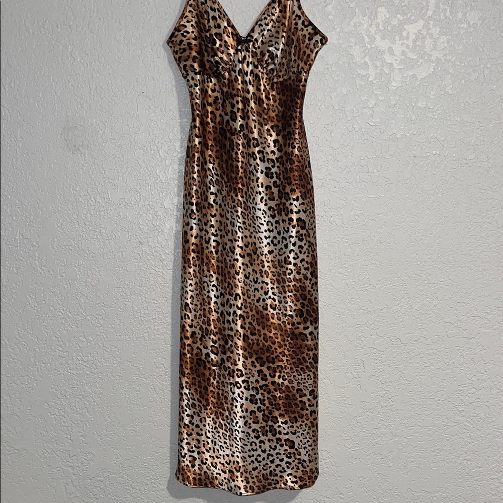 Leopard Print Slip Dress